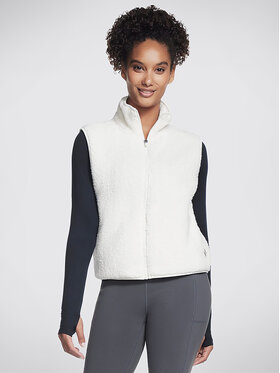 Skechers Skechers Vesta Sherpa Cropped Vest JA13 Bílá Regular Fit