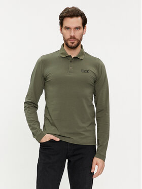 EA7 Emporio Armani EA7 Emporio Armani Тениска с яка и копчета 8NPF05 PJM5Z 1846 Зелен Regular Fit
