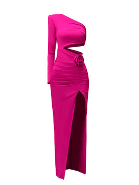 sax35th sax35th Sukienka wieczorowa ANDROMEDA Różowy Slim Fit