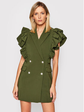 Custommade Custommade Коктейлна рокля Kobane 213425401 Зелен Regular Fit