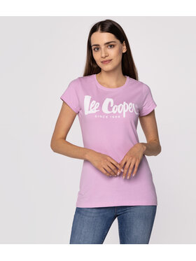 Lee Cooper Lee Cooper T-Shirt LOGAN3 Różowy Regular Fit