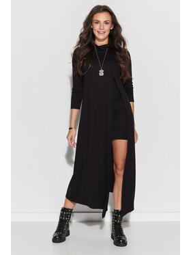 Makadamia Makadamia Sukienka codzienna M909 Czarny A-Line Fit