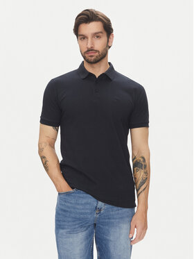 Lindbergh Lindbergh Тениска с яка и копчета 30-404020 Тъмносин Relaxed Fit