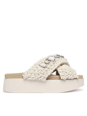 Inuikii Inuikii Papucs Woven Stones Platform 1004.005.0043 Fehér