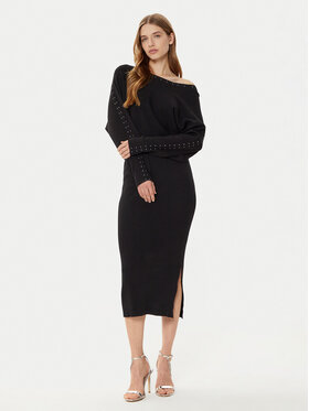 Morgan Morgan Плетена рокля 242-RMLIDO Черен Slim Fit