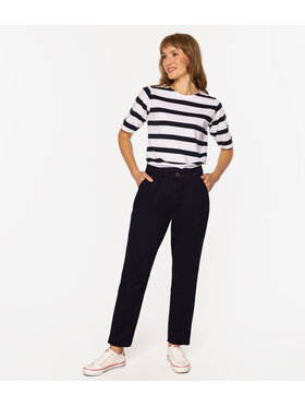 Lee Cooper Lee Cooper Spodnie materiałowe MELLO 3720 Granatowy Mom Fit