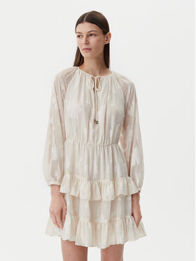 Liu Jo Liu Jo Sommerkleid WA5321 T4304 Écru Regular Fit