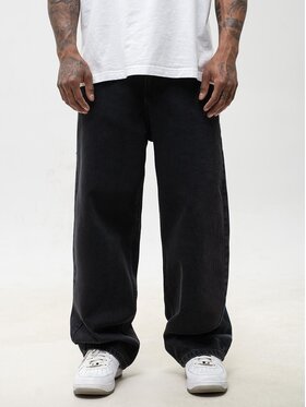 Jigga Wear Jigga Wear Jeansy Szerokie luźne pantera różowa 130774 Czarny Baggy Fit