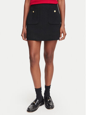 Tommy Hilfiger Tommy Hilfiger Spódnica mini WW0WW52234 Czarny Regular Fit