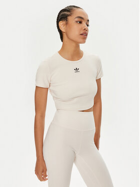 adidas adidas T-krekls Essentials IJ7804 Bēšs Slim Fit