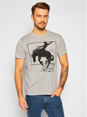 Wrangler Wrangler T-Shirt Ss Graphic Horse W7H1D3X37 Szary Regular Fit