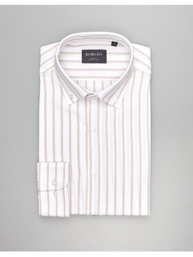 Borgio Borgio Koszula passa 00543 Biały Slim Fit
