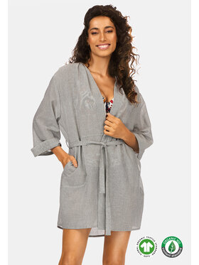 Feba Feba Accappatoio F221 Grigio Regular Fit