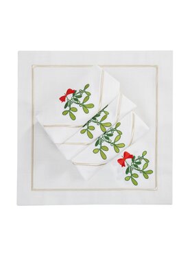 Roseberry Home Roseberry Home Serwetki Mistletoe Panama Biały