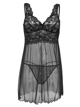 DKaren Lingerie DKaren Lingerie Komplet bielizny Vivian Czarny Classic Fit