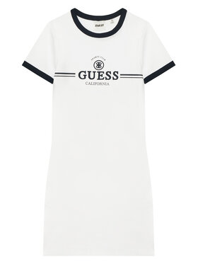 Guess Guess Φόρεμα καθημερινό J6GK26 KCQX1 Λευκό Slim Fit
