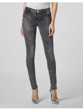 PHILIPP PLEIN PHILIPP PLEIN Jegginsy 21941 Beżowy Jegging Fit