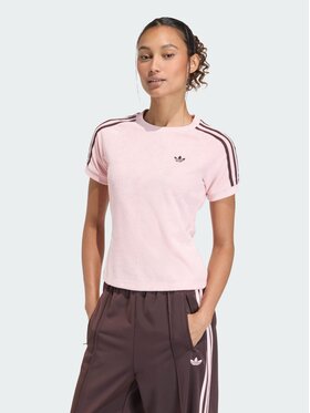 adidas adidas T-Shirt TERRY TOWEL CALI TEE Różowy Slim Fit