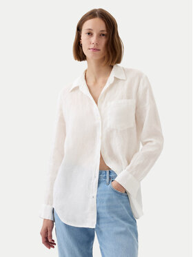 Gap Gap Риза 875983-03 Бял Relaxed Fit