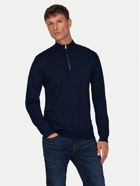 Only & Sons Only & Sons Sweter Wyler 22021264 Granatowy Regular Fit