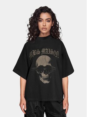 MADE BY SOCIETY MADE BY SOCIETY T-Shirt OUTPOST - T27321 Czarny Basic Fit