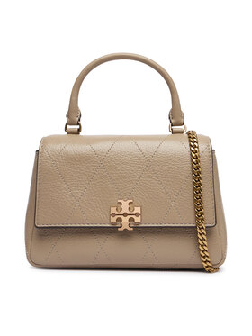 Tory Burch Tory Burch Kabelka Charlie Quilted Mini Top Handle Chain Wallet 186032 Béžová