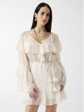 Guess Guess Koktel haljina W6GK72 W1992 Krem Regular Fit