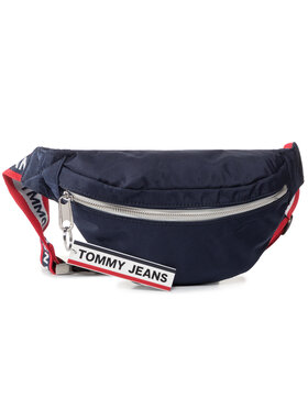 Tommy Jeans Tommy Jeans Saszetka nerka Tjw Logo Tape Bumbag Nylon AW0AW07633 Granatowy