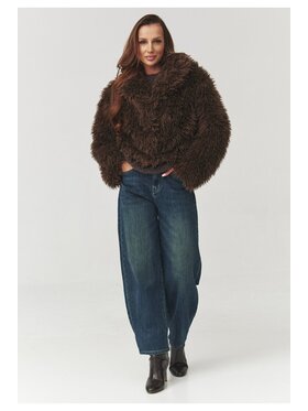 Makadamia Makadamia Futro C1 Brązowy Short Fit