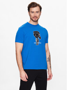 KARL LAGERFELD KARL LAGERFELD T-Shirt 755086 531221 Niebieski Regular Fit