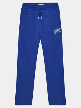 Tommy Hilfiger Tommy Hilfiger Спортивні штани Hilfiger Script Wide Sweatpant KG0KG07751 Голубий Regular Fit