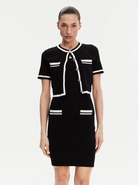 Morgan Morgan Rochie tricotată 251-RMBIBI Negru Slim Fit