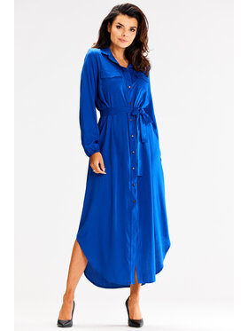 Awama Awama Vestito estivo A601 Blu Basic Fit
