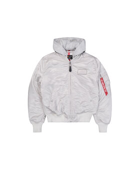 Alpha Industries Alpha Industries Kurtka bomber MA-1 Zip Hood Backprint Bomber Jacket Szary Slim Fit