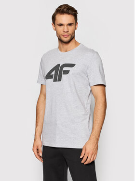 4F 4F T-Shirt NOSH4-TSM353 Szary Regular Fit