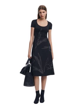 Desigual Desigual Sukienka codzienna Abito bucarest Czarny Slim Fit