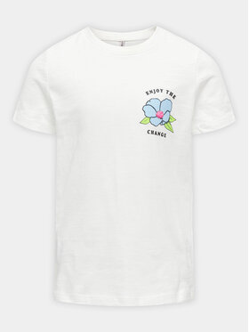 Kids ONLY Kids ONLY Marškinėliai Bone 15317846 Balta Regular Fit