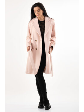 PINKO PINKO Vlněný kabát GIACOMINO Růžová Regular Fit