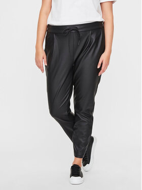 Vero Moda Curve Vero Moda Curve Dirbtinės odos kelnės 10225775 Juoda Regular Fit