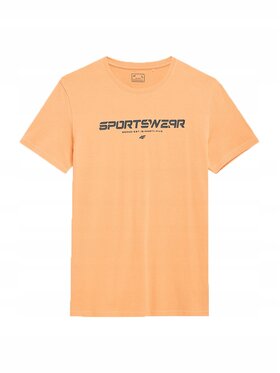 4F 4F T-Shirt 4FSS23TTSHM364-64S Pomarańczowy Active Fit
