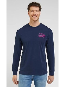 Lee Lee T-Shirt RELAXED LS TEE Niebieski Regular Fit