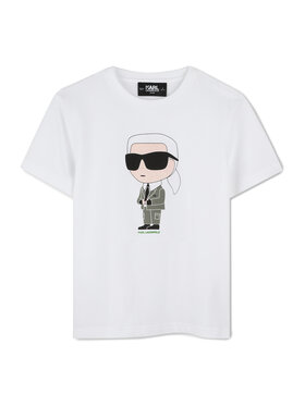Karl Lagerfeld Kids Karl Lagerfeld Kids Marškinėliai Z30437 M Balta Regular Fit