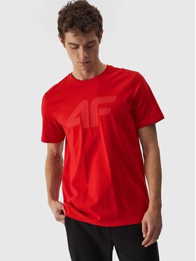 4F 4F Tričko 4FWMM00TTSHM1844-60S Červená Regular Fit