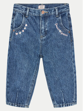 Guess Guess Jeans hlače K4BA08 D5D70 Mornarsko modra Relaxed Fit