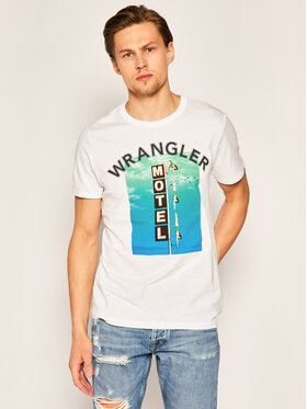 Wrangler Wrangler T-shirt Good Times W7F8FK989 112131814 Bianco Regular Fit