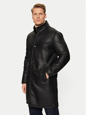JOOP! JOOP! Φυσικό γούνινο παλτό 17 Parton 80000662 Μαύρο Regular Fit