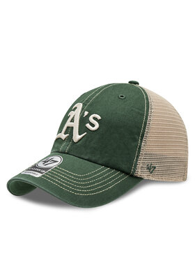 47 Brand 47 Brand Czapka z daszkiem Mlb Oakland Athletics TRWLR18GWP Zielony