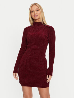 Guess Guess Džemper haljina Keily W4BK27 Z3JE0 Tamnocrvena Regular Fit