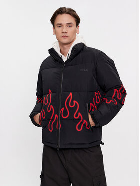 Hugo Hugo Пухено яке Biron2411 50520514 Черен Regular Fit