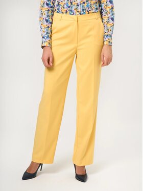 Willsoor Willsoor Spodnie garniturowe 68229 Żółty Regular Fit
